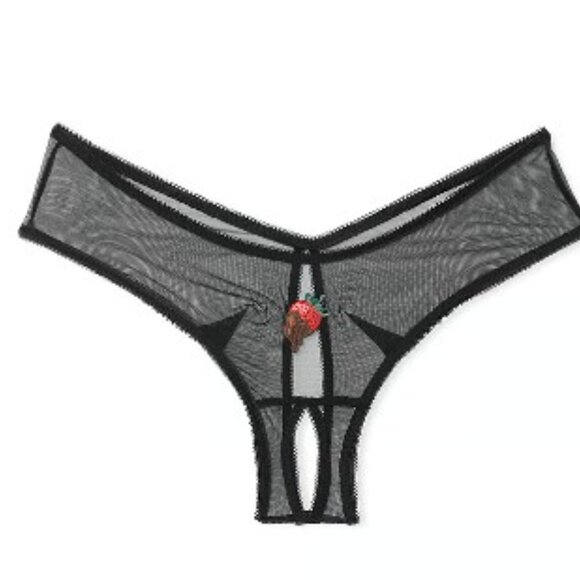 NWT Victoria's Secret Panty Crotchless Mesh Cheeky Size XXL - Picture 3 of 12